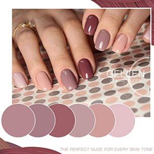 🌟Gellen Gel Nail Polish Kit Nudes Series Natural Skin Tone